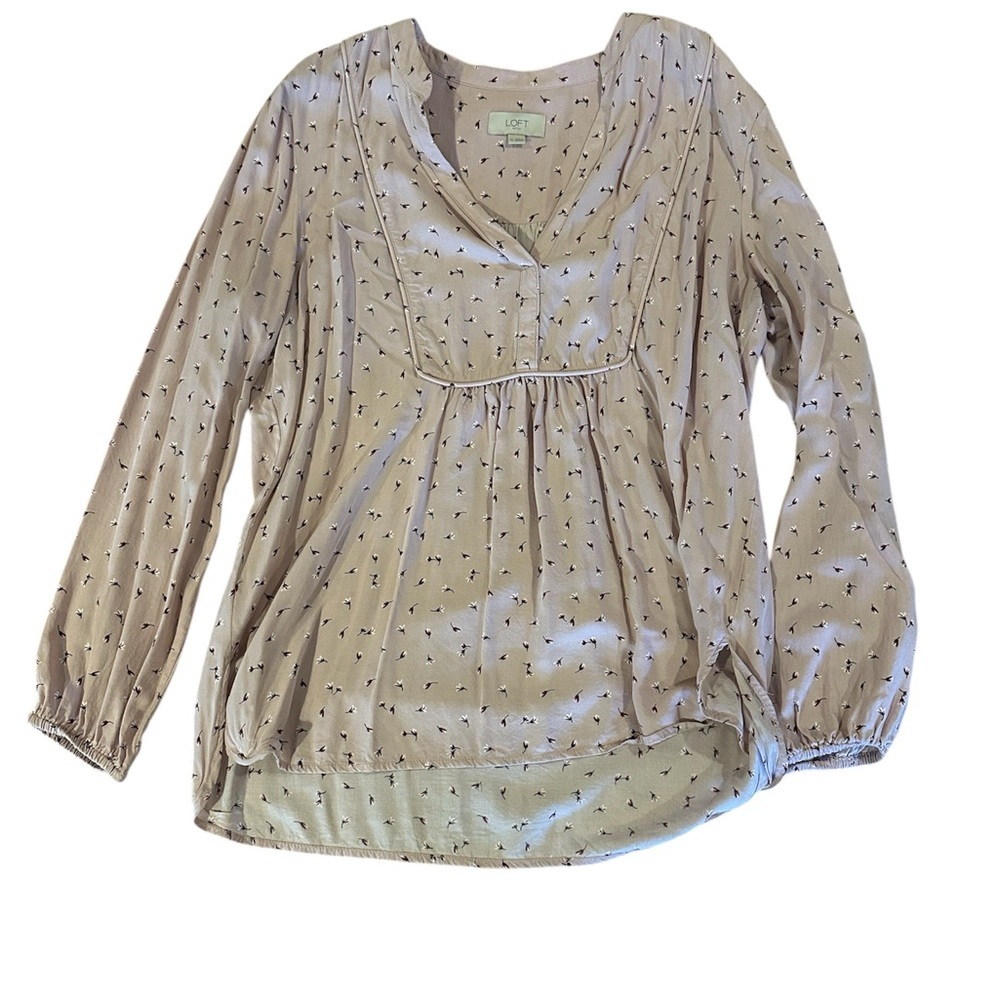 LOFT Pink Patterned Blouse
